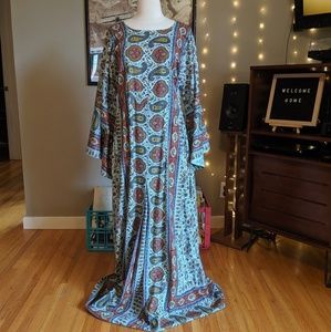 Groovy Psychedelic Paisley Vintage 70s Maxi